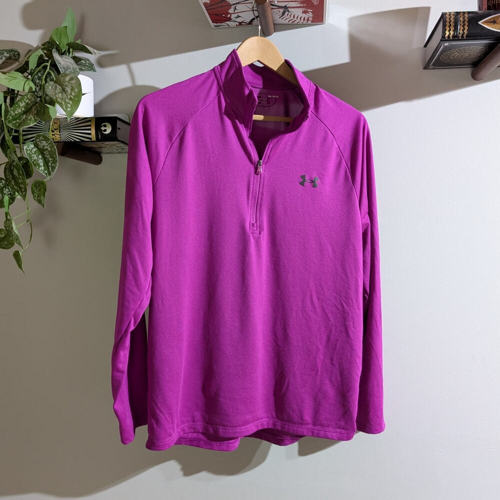 Under Armour | Fuchsia Lightweight Quarter Zip Pullover | Size M